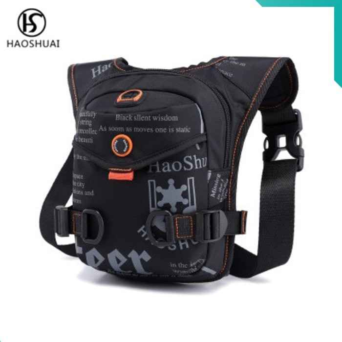 Tas Pinggang Pria Haoshuai 5126 Tas Anti Air Import Tas Event Organizer Murah Waterproof Tas Paha