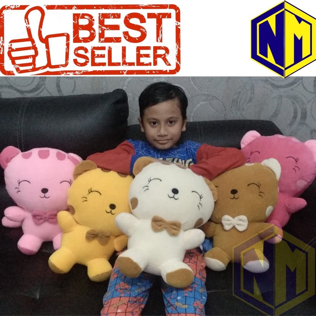 Boneka Kucing ukuran L tinggi 35cm lebar 27cm Bahan Halus dan Lembut