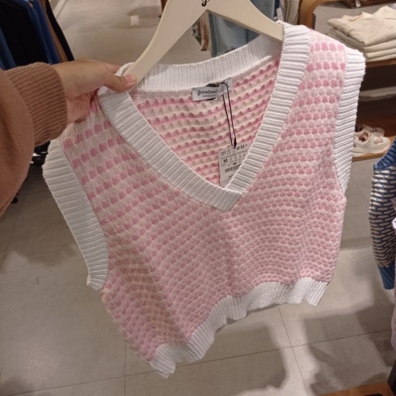 JASTIP STRADIVARIUS ORIGINAL Vest Korea Warna Pastel