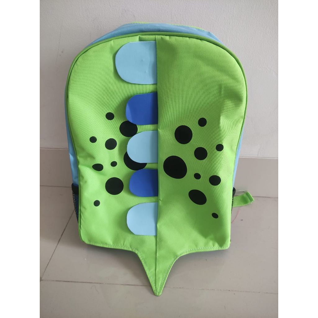 Toko Thabita Tas Ransel Anak Motif Dinosaurus Inficlo Warna Hijau Bahan Dinir D300 Free Raincoat