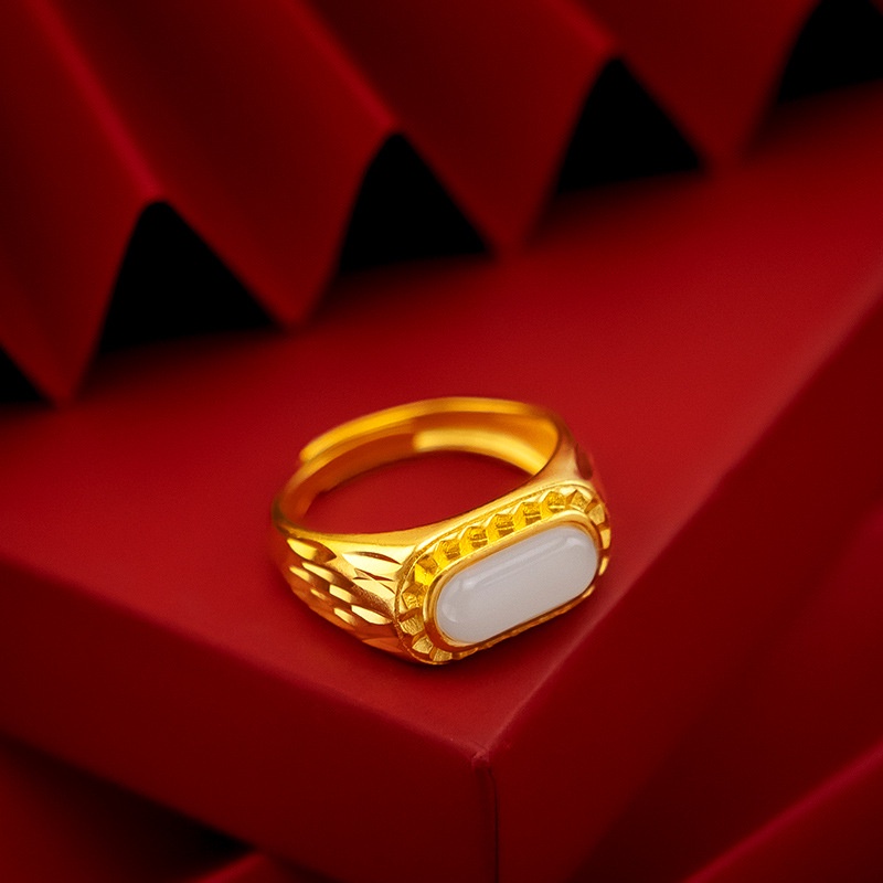 Cincin Model Terbuka Lapis Emas Asli Kadar 375 Gaya Korea Untuk Pria