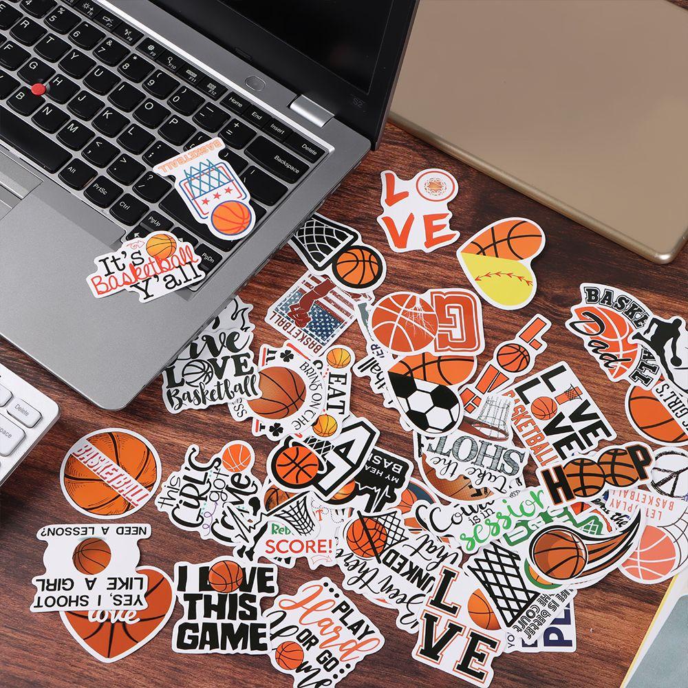 Populer 50Pcs/set Stiker Basket Lucu Tahan Air Notebook Gitar Graffiti