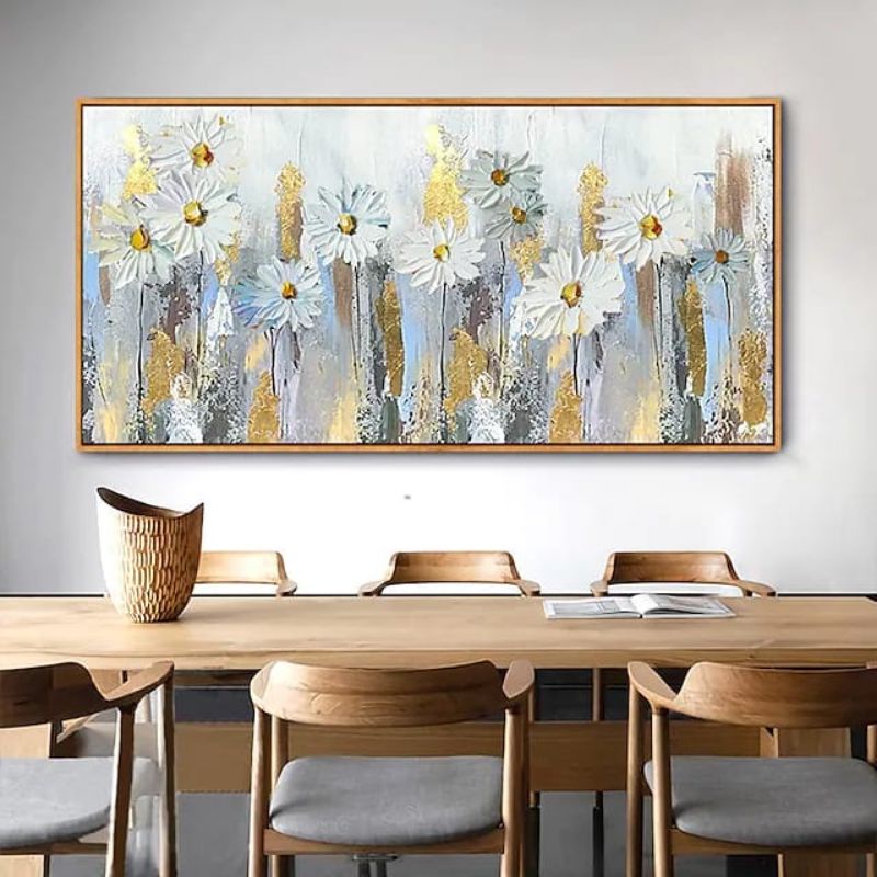 Lukisan Bunga Dekorasi Dinding Hiasan Dinding Ruang Tamu Lengkap Dengan Bingkai