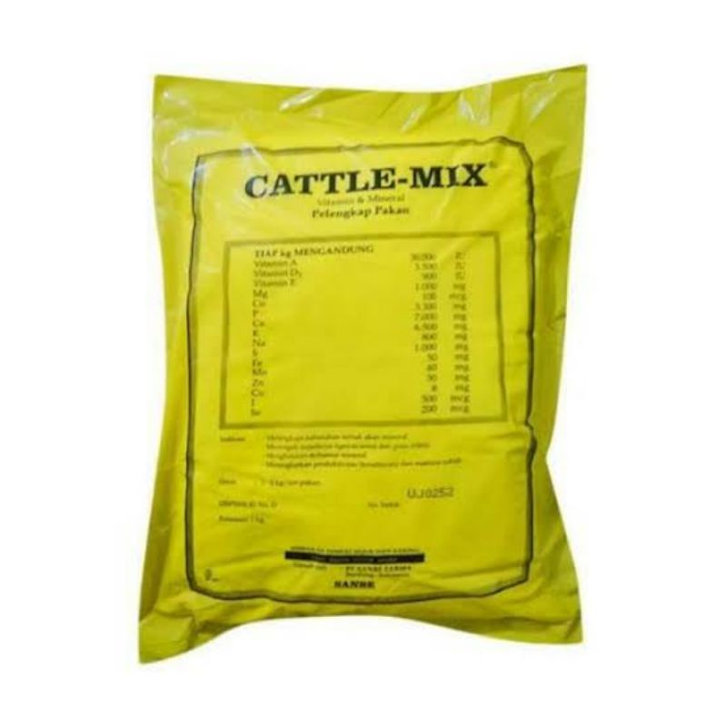 cattle mix 1 kg - premix vitamin dan mineral untuk sapi potong