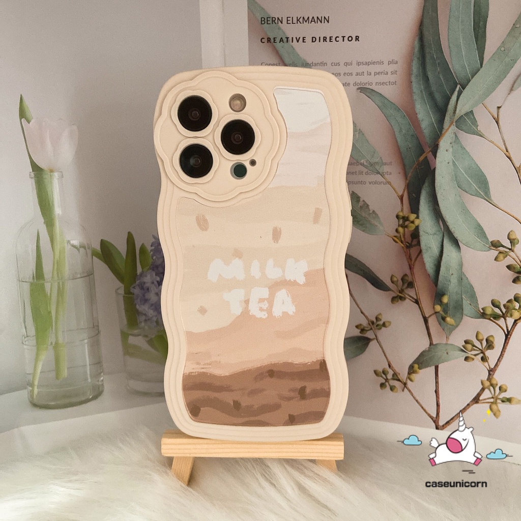 Soft Case Pelindung Lensa Kamera Motif Bunga Milk Tea Untuk iPhone 7plus 8plus 7 8 11 12 13 Pro MAX XR X XS MAX SE 2020