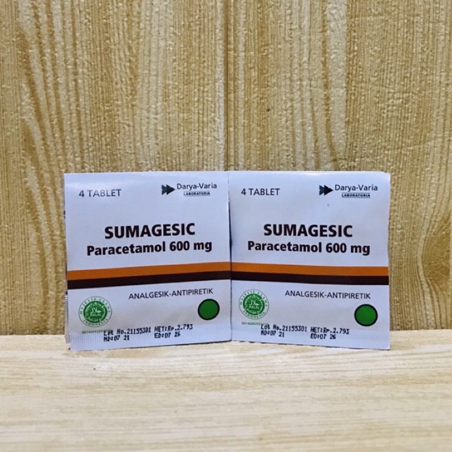 SUMAGESIC TABLET | Paracetamol 600 MG | Meredakan Demam dan Nyeri