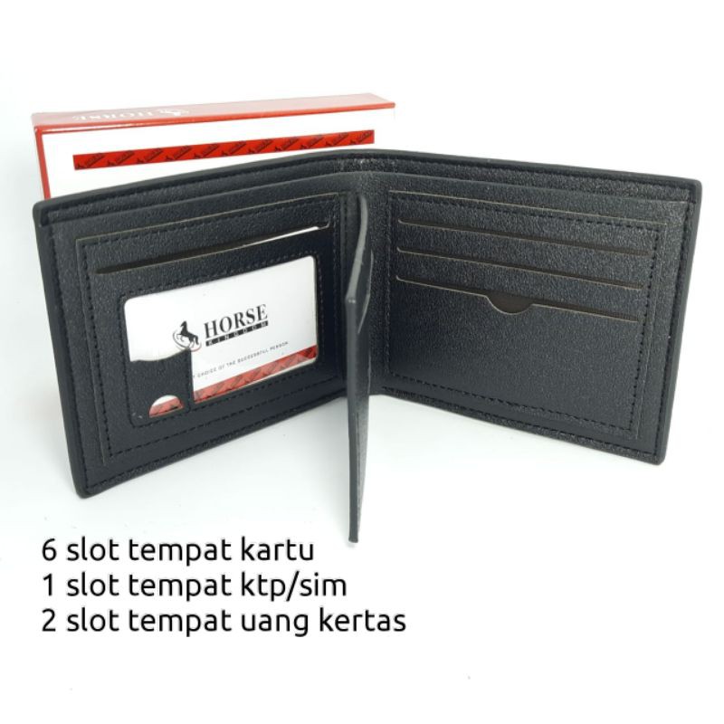 DOMPET PRIA KULIT PU IMPORT HORSE KINDOM H-08-1
