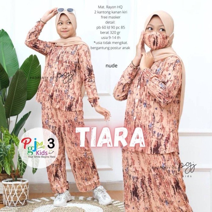 TIARA SET Setelan Anak Perempuan 9 - 14 Tahun Rayon HQ Murah Terbaru / Baju Anak Perempuan