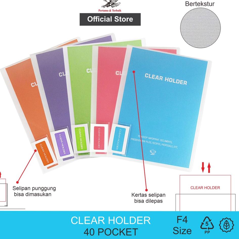 

Promo Hari Ini Clear Holder / Dokument Keeper / Display Book / Document Keeper Warna Neon EAGLE F4/FC 40 Pocket