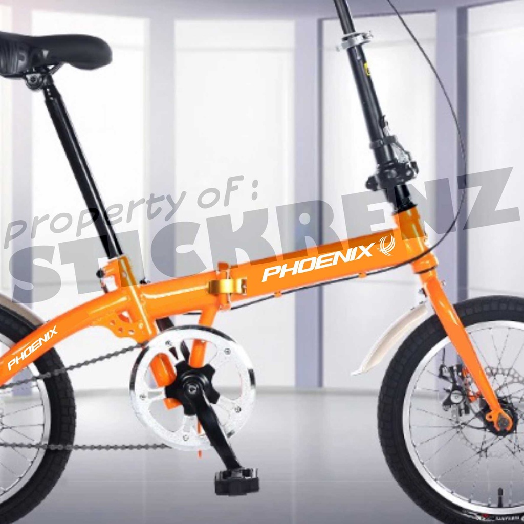 Cutting Sticker Stiker Frame Sepeda Lipat Phoenix 02 Custom