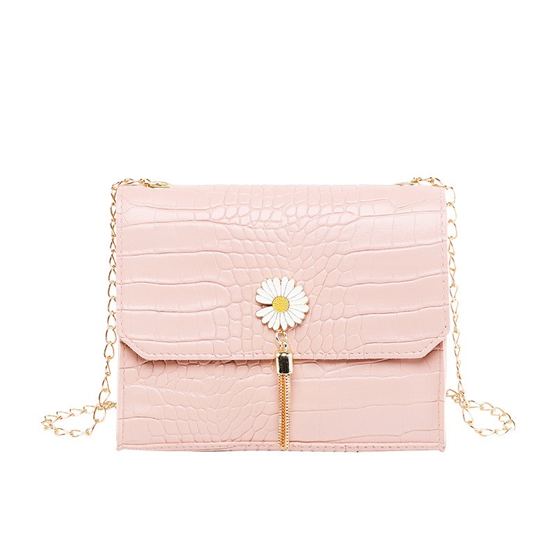 Tas Selempang Wanita Bunga Daisy Flower Tassel Croco Bag TAS030