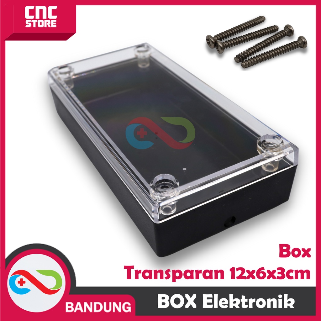 BOX TRANSPARAN BOX TOSO 60 LED 12X6X3CM KOTAK ELEKTRONIK BOX ELECTRONIC RANGKAIAN