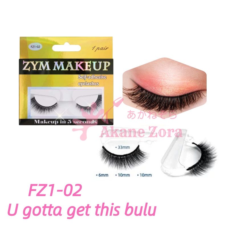 Akane Zora Bulu Mata Palsu Natural Magnet/ 3D Bulu Mata Palsu Tidak Perlu Lem Bulu Mata/ Bulu Mata Eyelash Extension 3D Paketan Set Tebal 5 Pasang Premium/ Magnetik Eyeliner Bulu Mata Eyelash Magnetic Natural