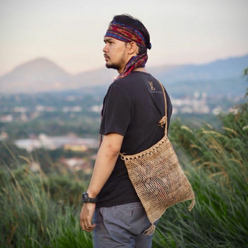 Tas Etnik Koja BESAR Khas Suku Baduy Handmade Rotan 