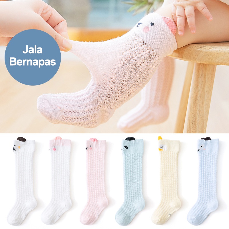 kaos kaki anak bayi lucu panjang / kaus kaki bayi anti slip  (B105-106)