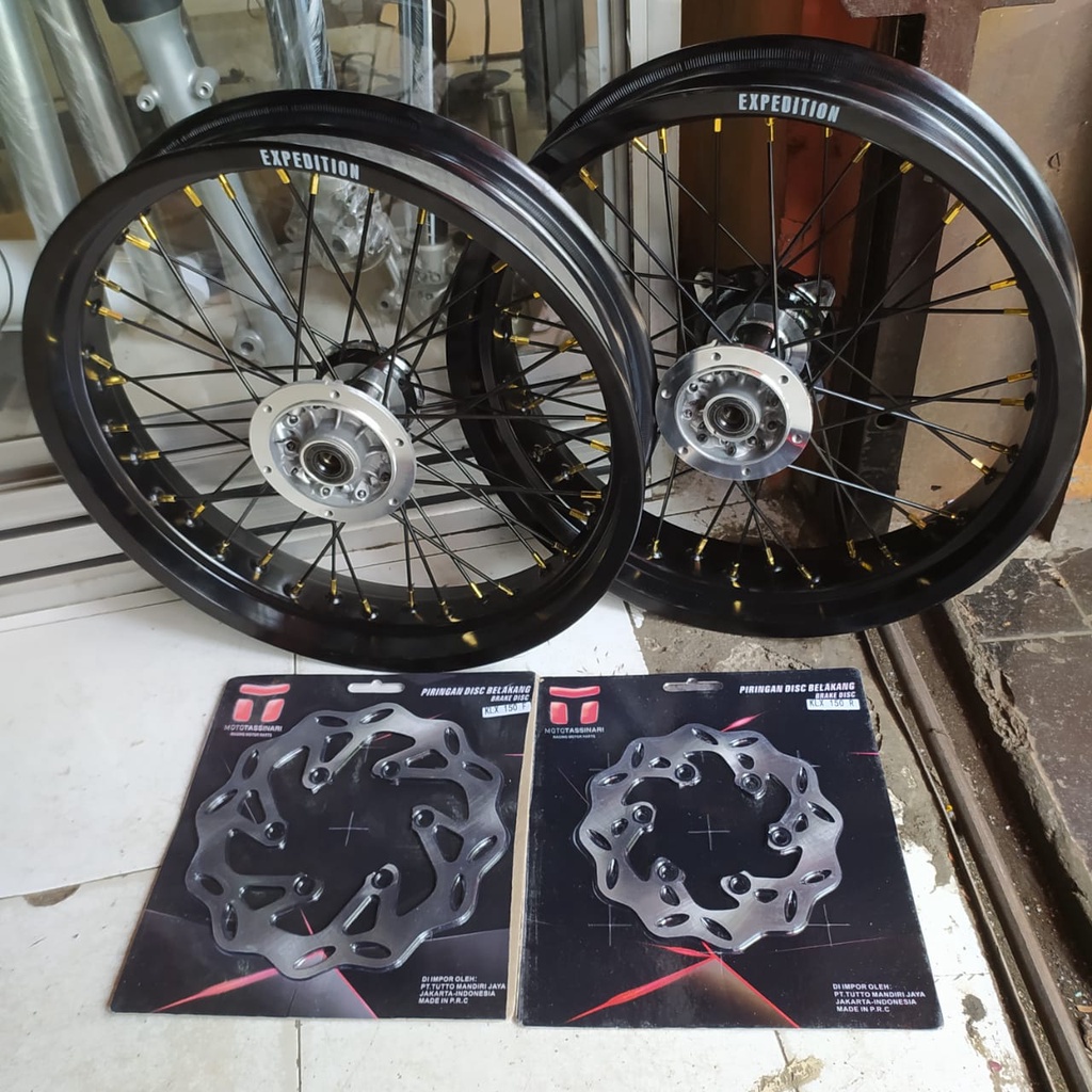 Paket Supermoto klx / wheelset Velk Velg set Sumo Klx 150 Expedition