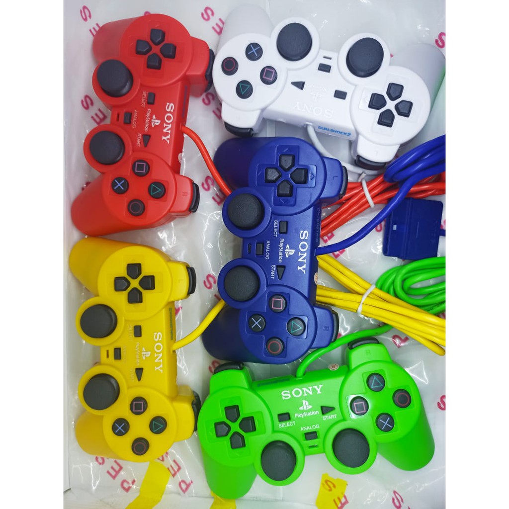 STIK PS2 TW WARNA KABEL SERAT - JOYSTICK PS2 TW WARNA SERAT