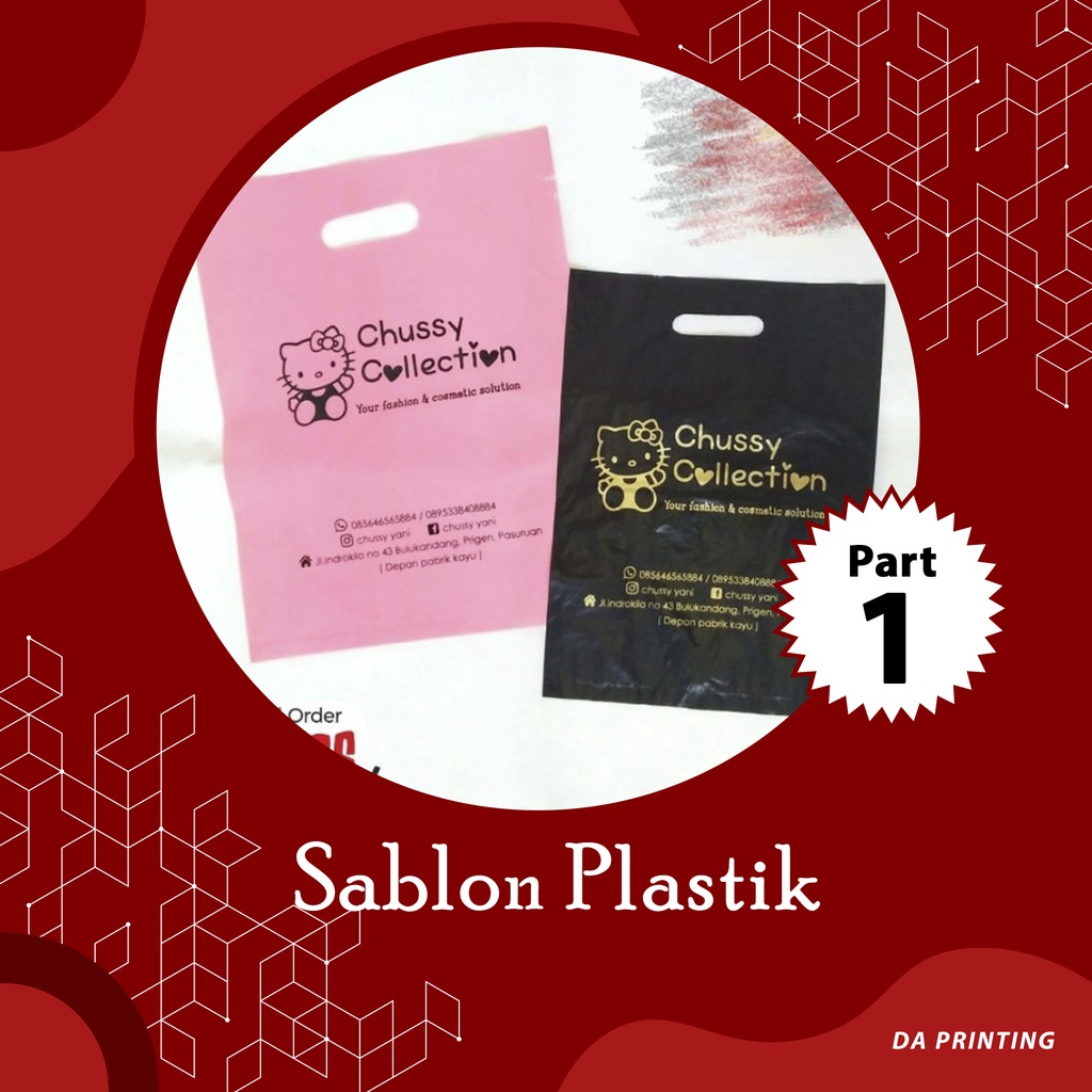 [DA PRINTING] Sablon Plong HD/ Sablon Ziplock Plong Hitam Putih/ Sablon Ziplock Transparant