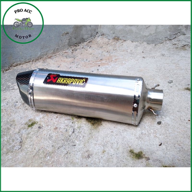 Knalpot racing akrapovic NMAX old/new  AEROX VARIO 125/150  PCX BEAT SCOOPY  fino XRIDE MIO LEXI DLL
