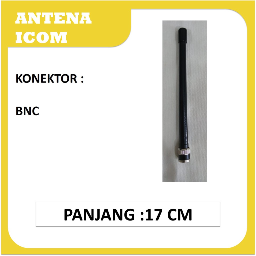 Antena ICOM BNC, HT V80 V85 V8 Single band VHF original asli handie talkie ICOM singleband antenna