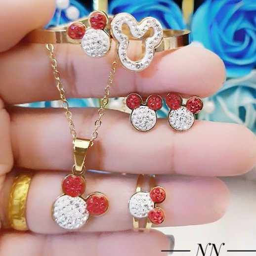 titanium set perhiasan anak 1911m