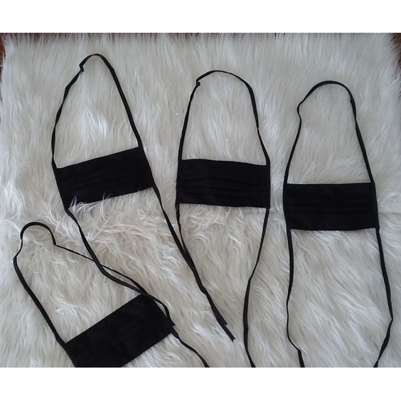 (3PCS) MASKER KAIN - HITAM