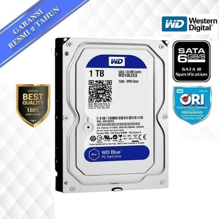 HDD WD 3.5 1TB BLUE RESMI ORIGINAL