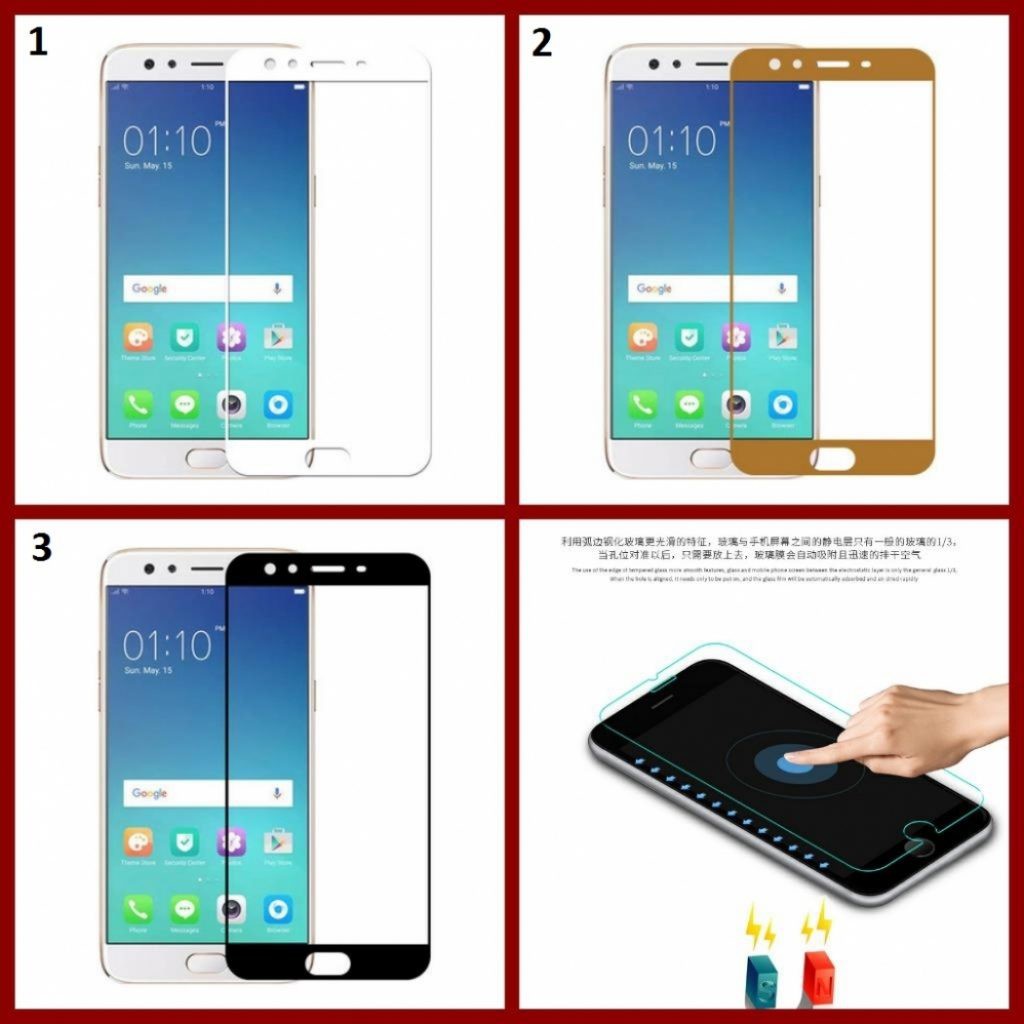 TEMPERED GLASS COLOR FULL KACA FOR SAMSUNG GALAXY S6 FLAT