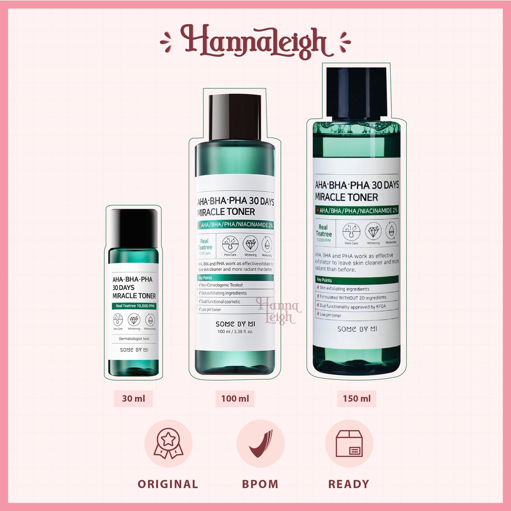 SOMEBYMI Some by MI - AHA BHA PHA 30 Days Miracle Toner 30ml 100ml 150ml