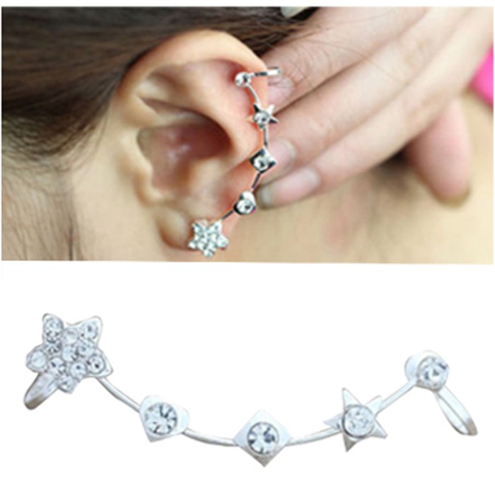 OILA anting panjang bintang kotak hati/ Long earrings box star love  JAN006 (1G3)