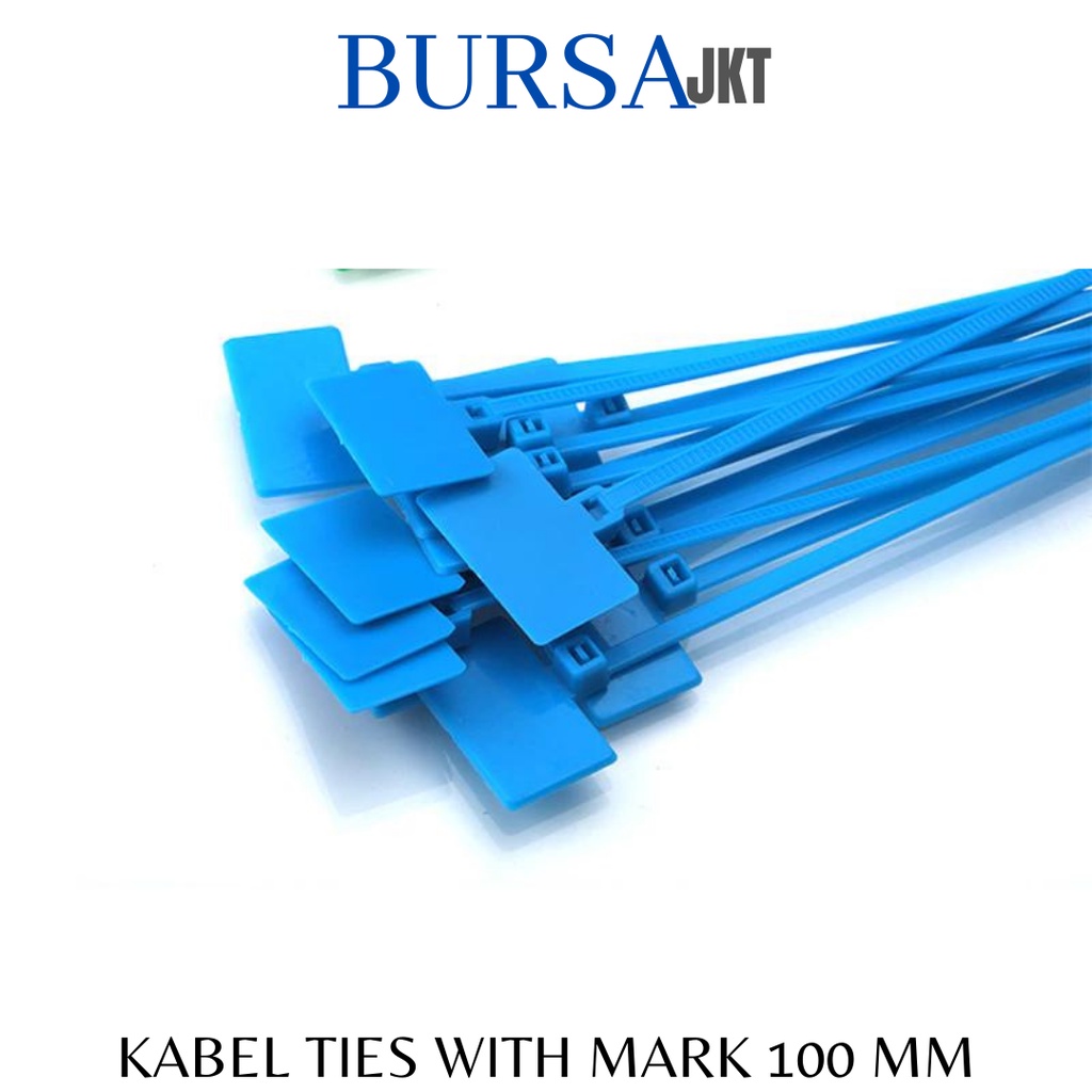 KABEL TIES TIE MARKING PENGIKAT KABEL DENGAN TAG 100 MM