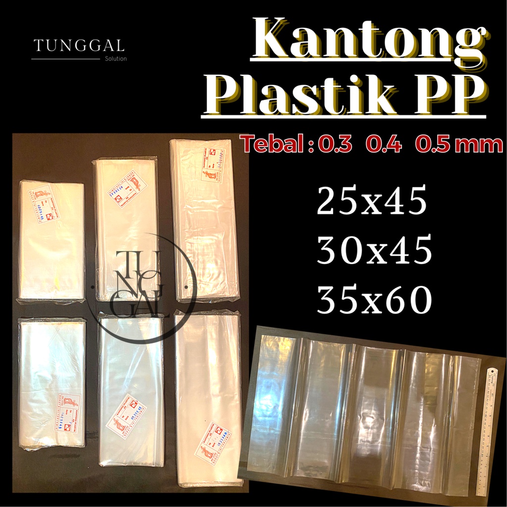 (GROSIR - 4 pack) Kantong Plastik PP. 4 pack = 1 KG. SIAP PAKAI. Plastik beras, plastik gula, plasti