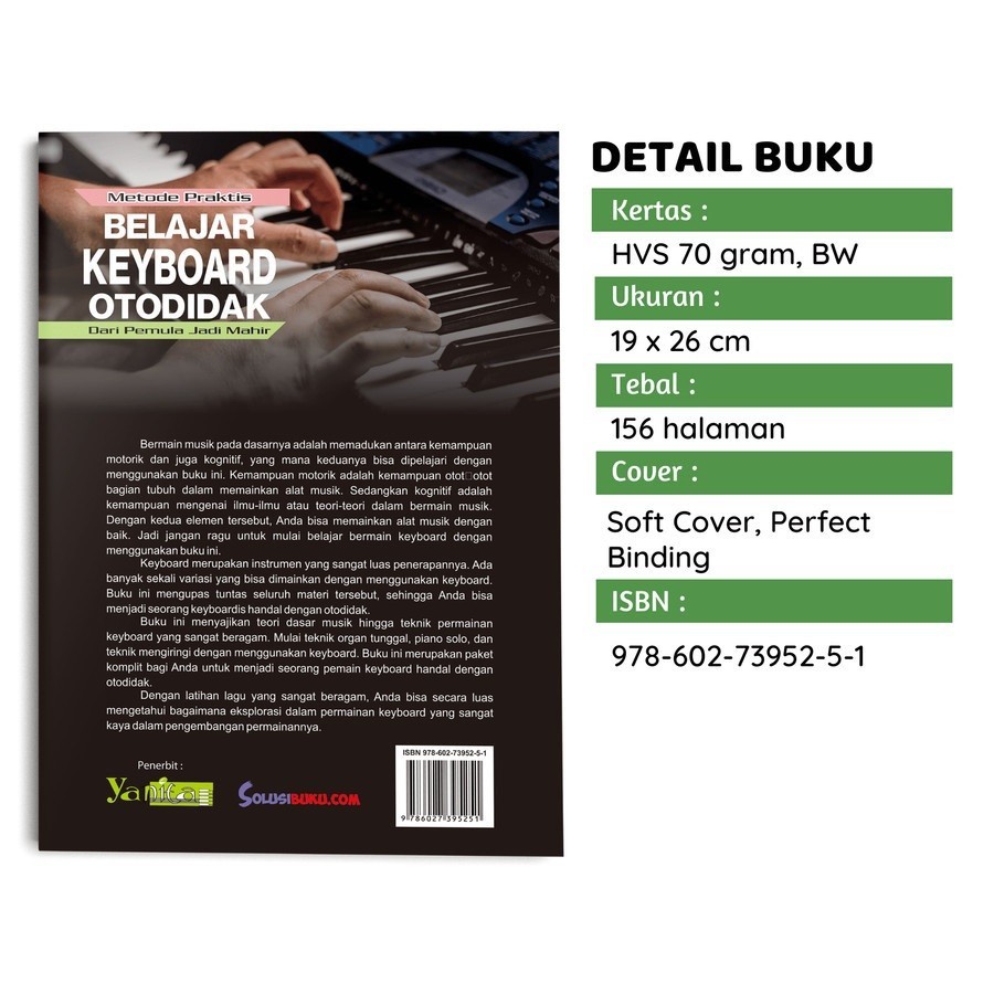 Buku Metode Praktis Belajar Keyboard Otodidak - Yeyen Subiakto