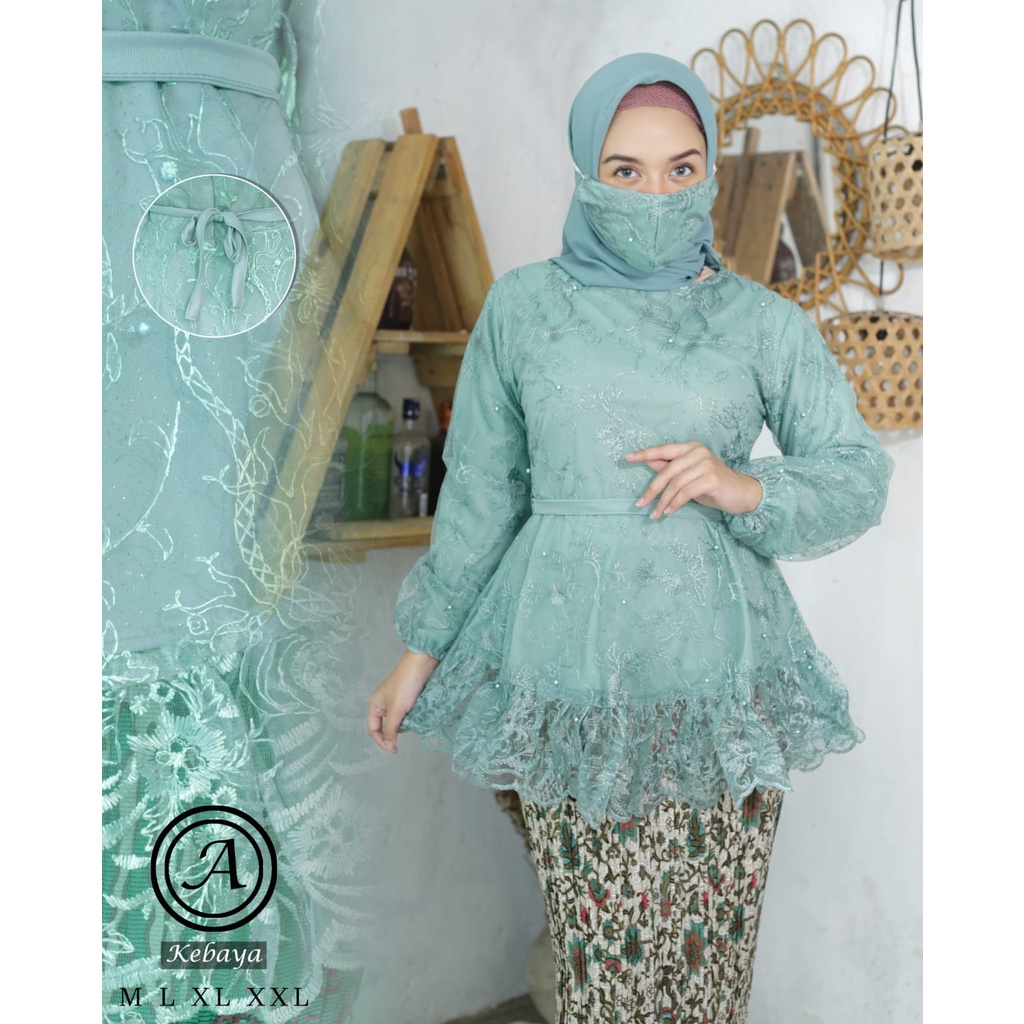 Setelan kebaya lesty-kebaya pesta-KEBAYA MODEL LESTI KEJORA - BAJU KEBAYA MODERN - KEBAYA WISUDA CANTIK MODERN