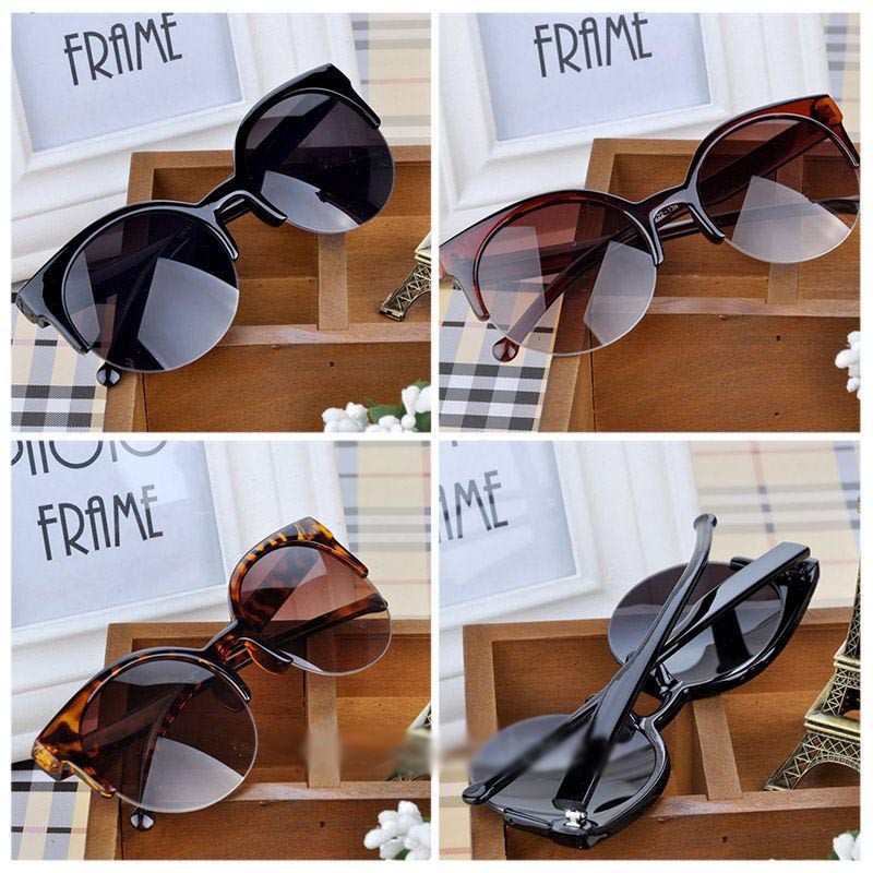 ( FASHION ) Moonar Kacamata Vintage Cat Eye UV400 Black Grab Medan