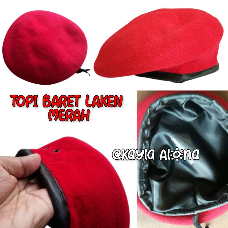 TOPI BARET LAKEN MERAH