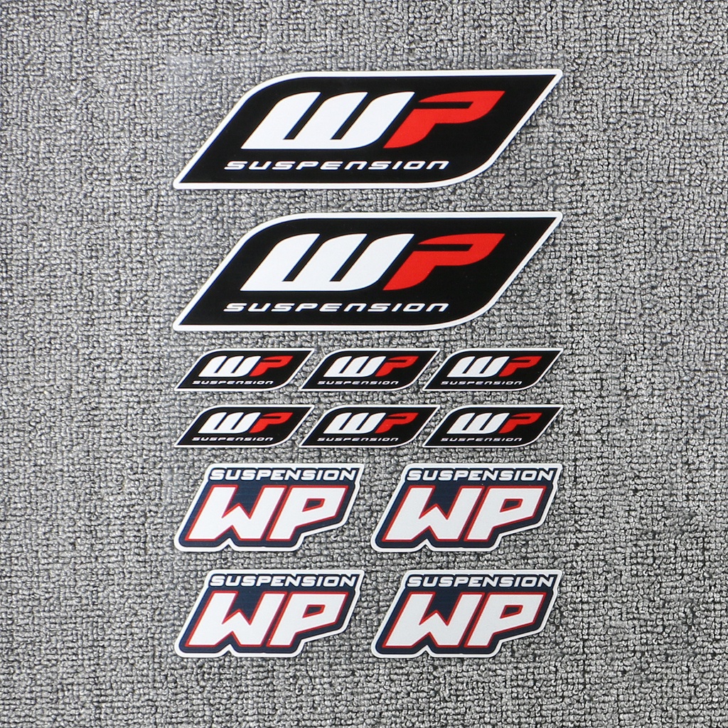 【Ready Stock】Motorcycle WP Suspension Motorcycle Bicycle Sticker Forks Decals Stickers Graphic Set Logo Adhesive Kit