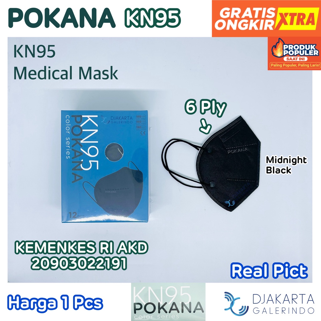 Masker POKANA KN95 6 Ply Medical Mask - Colour Series &amp; Fashion Series