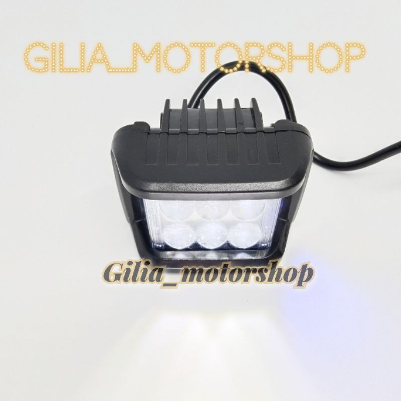 Lampu tembak sorot cree/cwl 6 led mini strobo 3x3 led kiri kanan universal