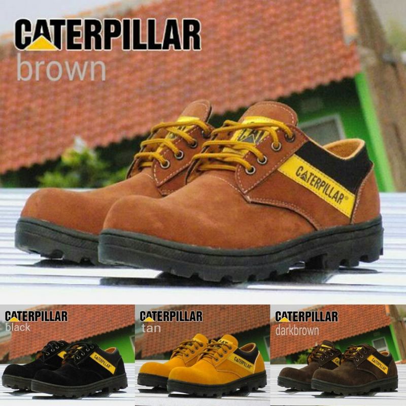 Sepatu safety LOW/PENDEK BOOTS CAT TERPILLAR SUEDE