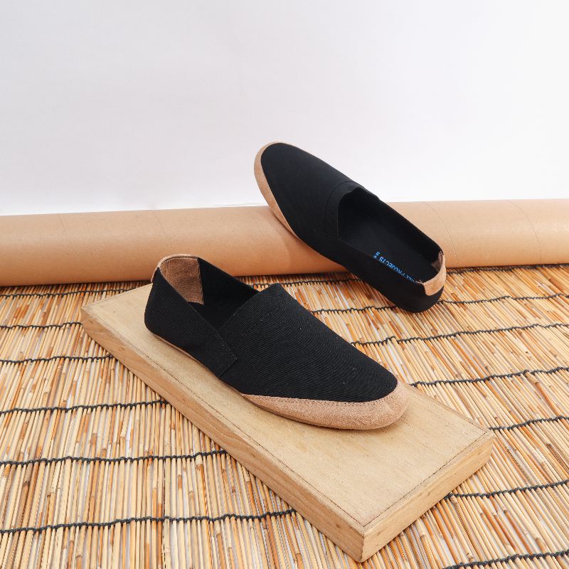garansi niel sepatu pria slip on bridge twill kanvas