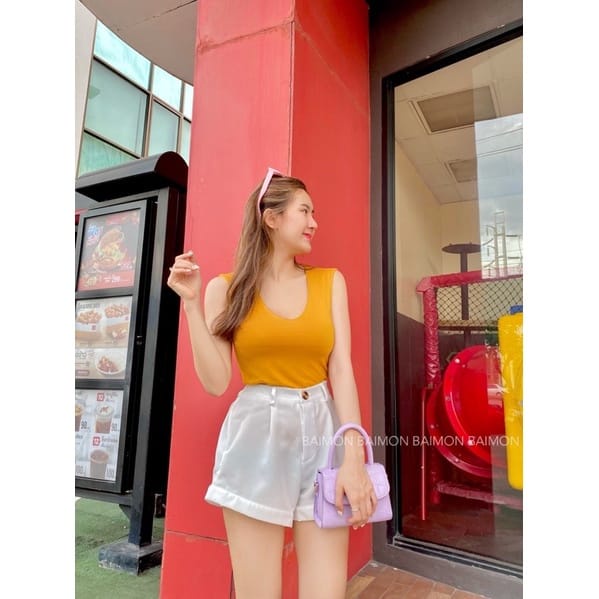 BEFAST - ZEC OOTD Wanita Tanktop AIYARA / ⭐️ PREMIUM LYCRA ⭐️Sephia Tanktop / Atasan Tanktop Pakain Wanita / Tanktop Casual Wanita Kekiniaan Remaja / Tanktop Polos / Tanktop Hangout Wanita