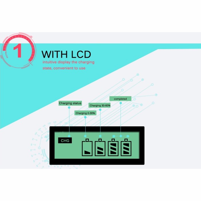 Charger Baterai AAA/AA LCD Display Fast Charger/ Charger Baterai Murah