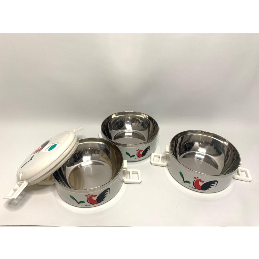 BELLA - RANTANG 4 SUSUN AYAM JAGO LUNCH BOX ENAMEL STAINLESS STELL