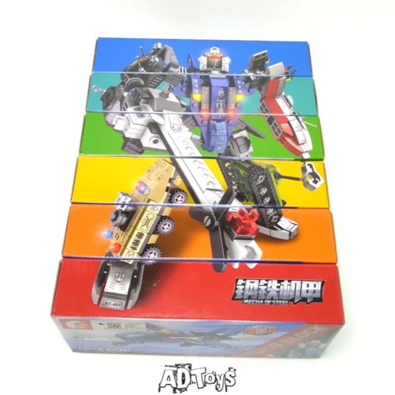 Mainan Bricks Sembo Block Robot Gabungan 6in1 Set