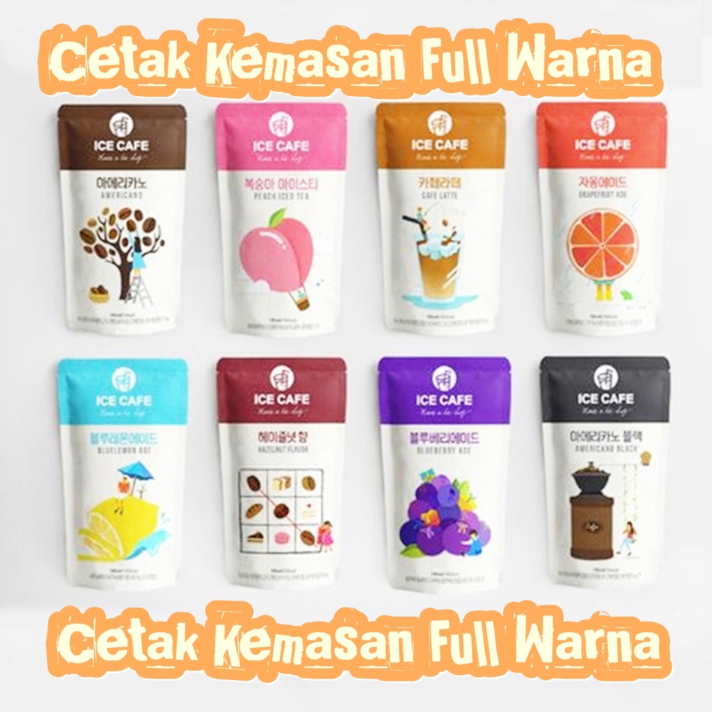 CETAK KEMASAN FULL PRINT CUSTOM DESAIN STANDING POUCH MAKANAN