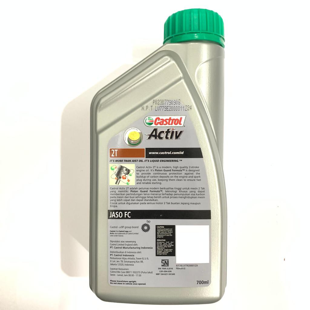 OLI SAMPING CASTROL ACTIV 2T RXKING NINJA R F1 LOW SMOKE PISTON GUARD