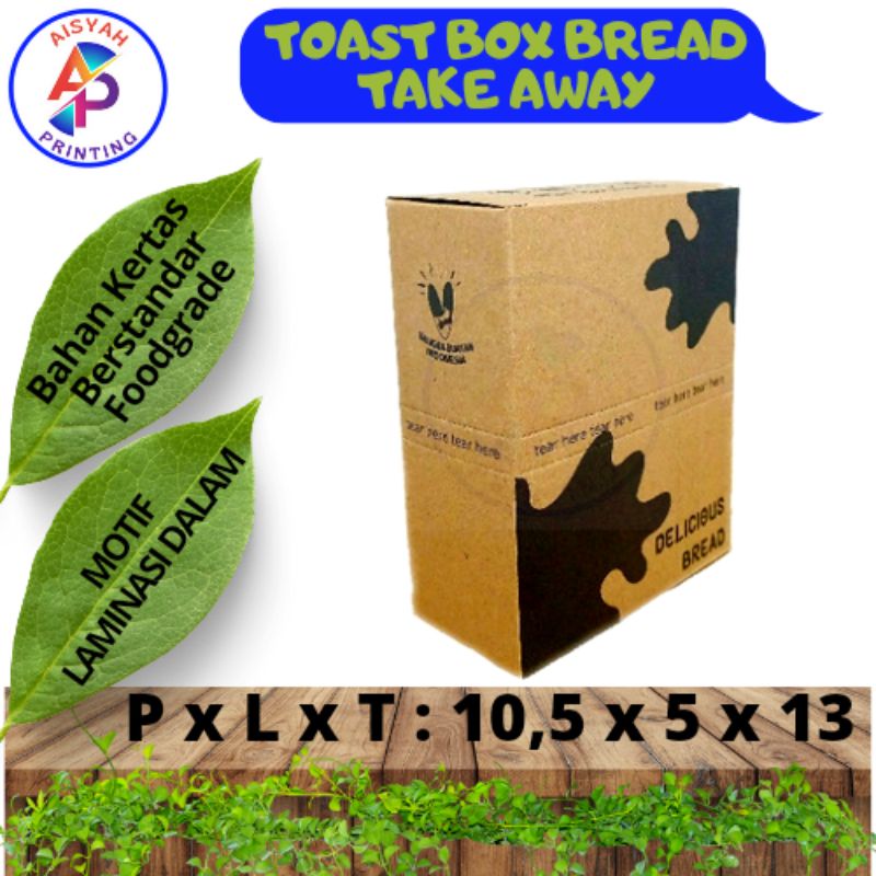 box toast take away / kotak dus toast kaminasi