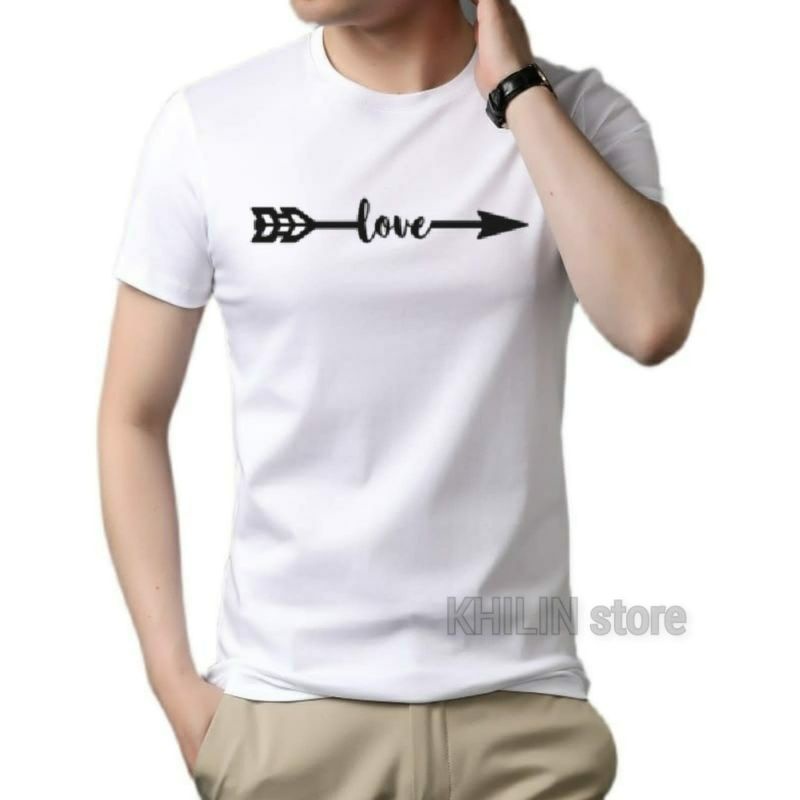 Kaos pria Panah Love distro atasan baju cowok tshirt fashion lelaki cod