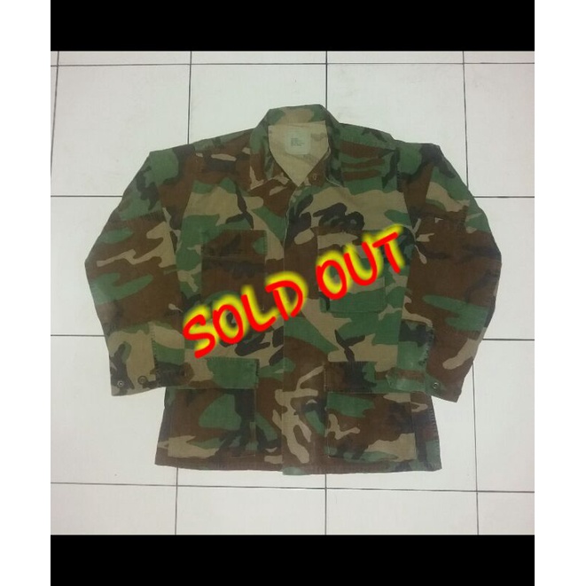 Kemeja BDU Woodland Issue Us Army Second Original